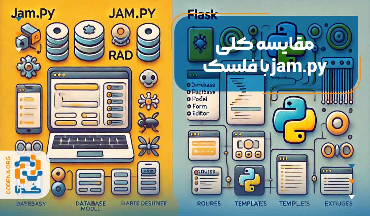 مقایسه کلی jam.py با فلسک